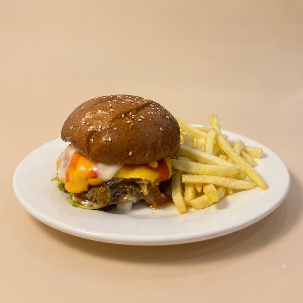 Cheese Beef Burger served at The Roadside Eatery