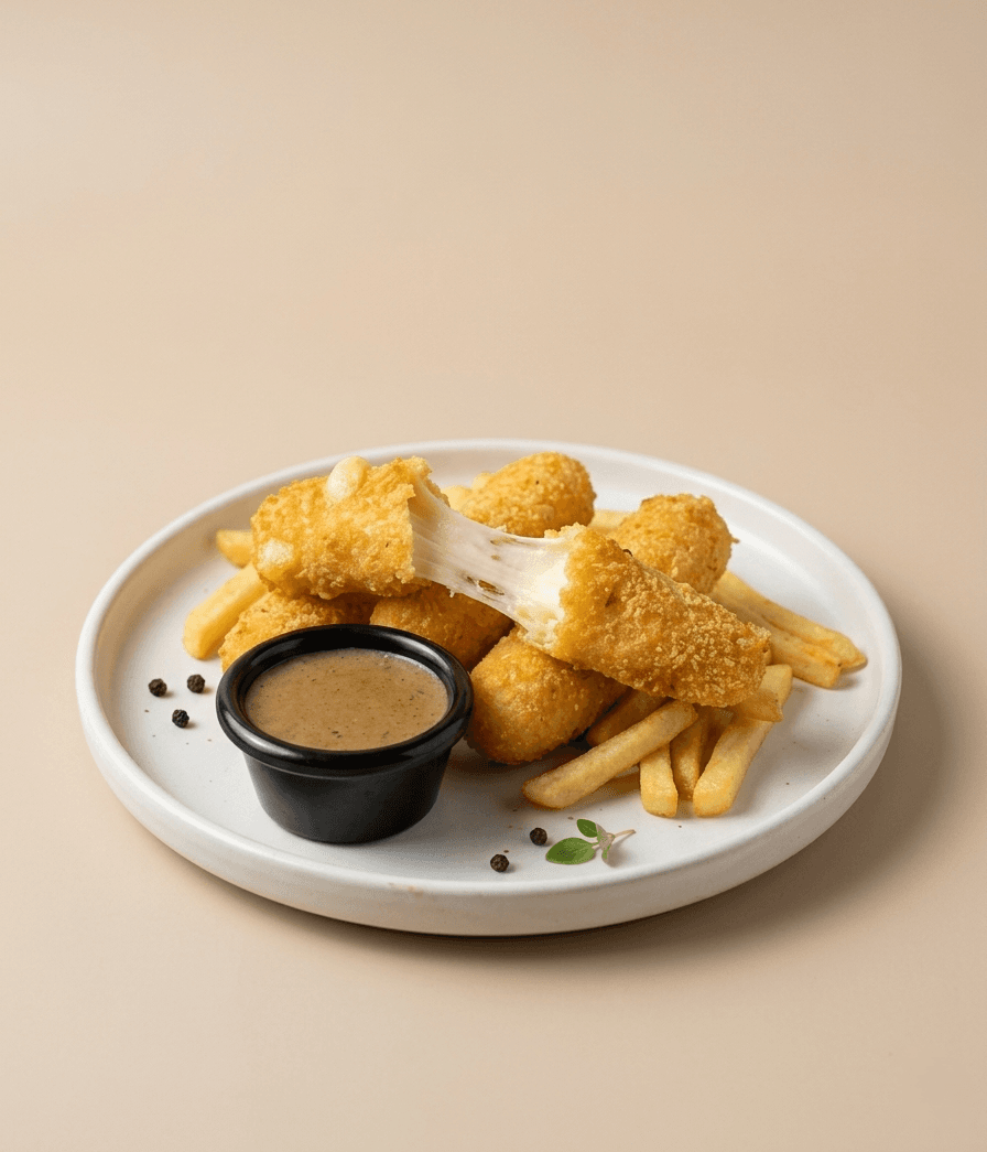 Cheesy Mozzarella Sticks served at The Roadside Eatery