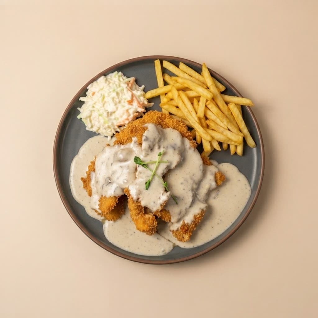 Cheesy Mushroom Fried Chicken served at The Roadside Eatery
