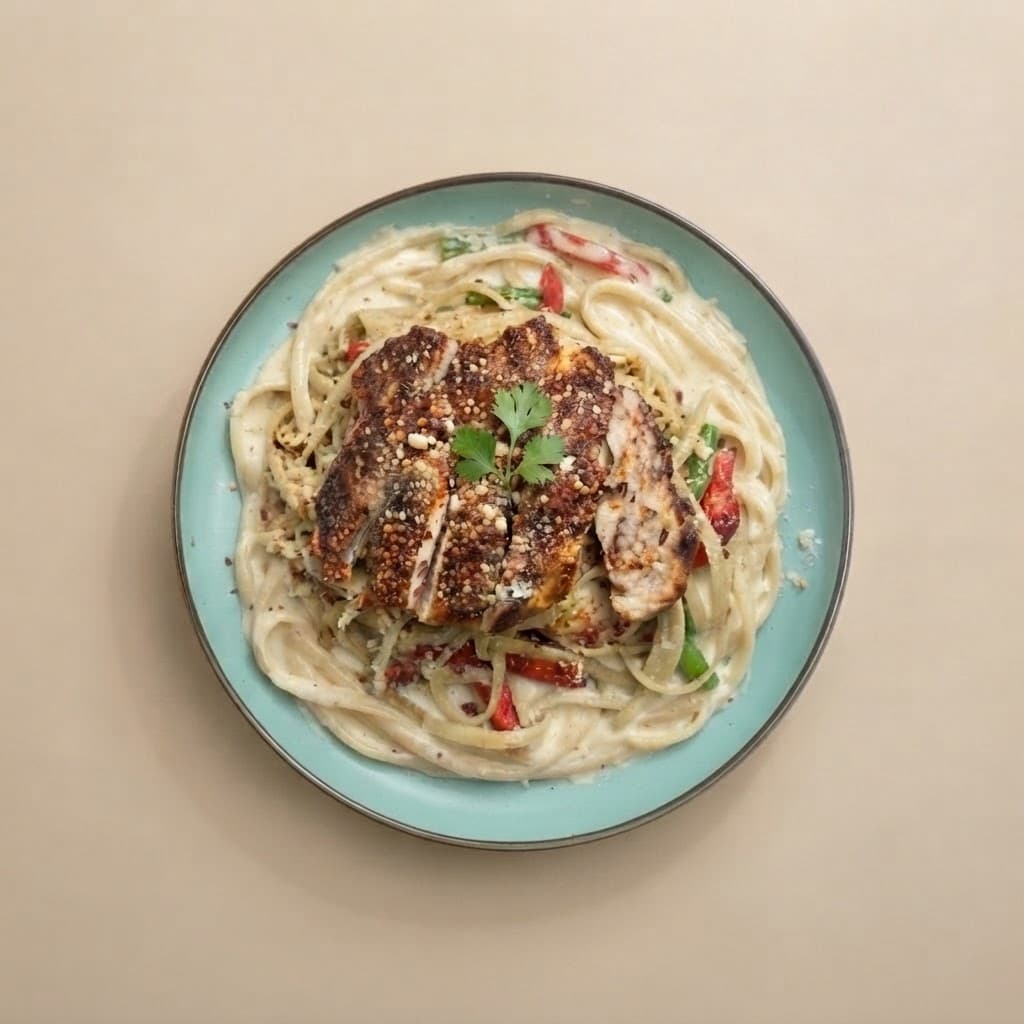 Creamy Chili Pasta with Grilled Chicken served at The Roadside Eatery