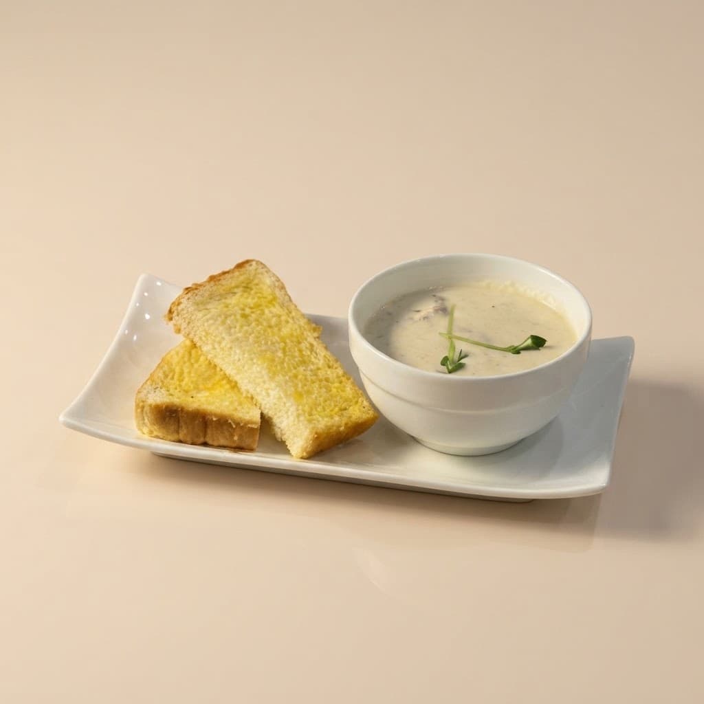 Creamy Mushroom Soup served at The Roadside Eatery