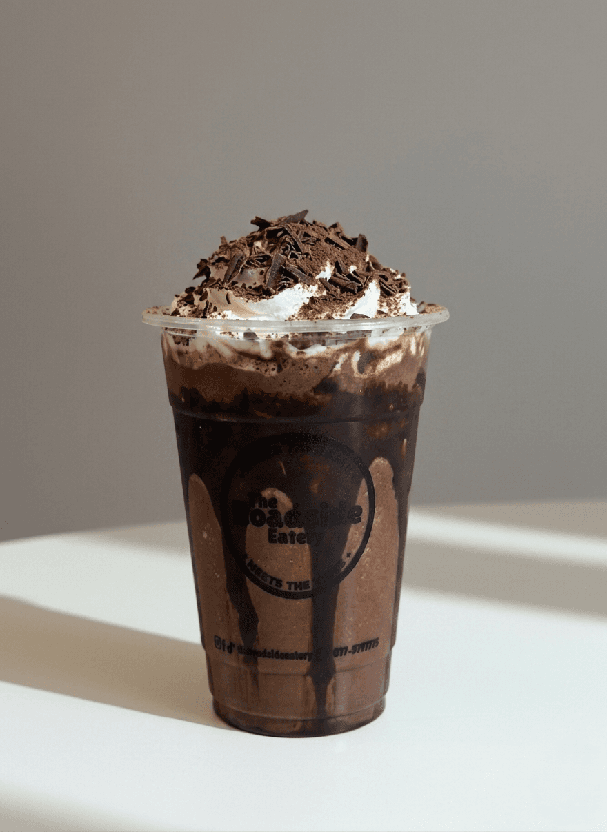 Dark Chocolate Frappe served at The Roadside Eatery