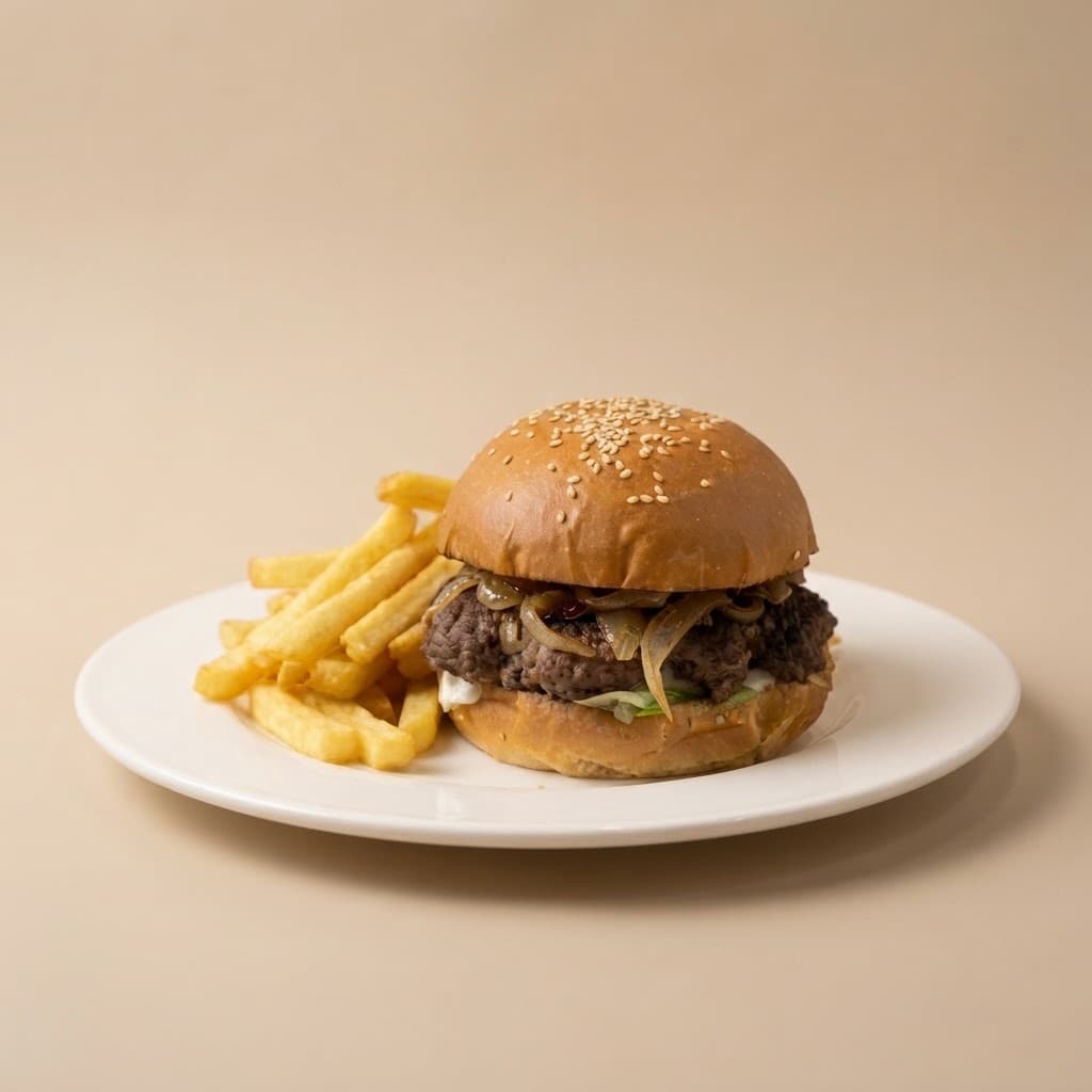 Smash Beef Burger served at The Roadside Eatery