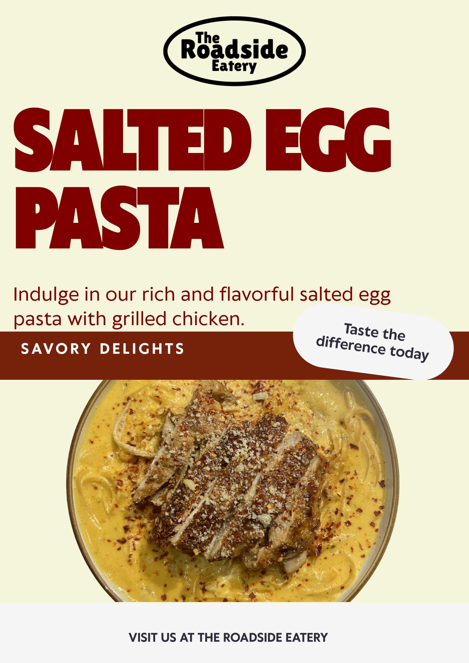 Salted egg pasta campaign poster